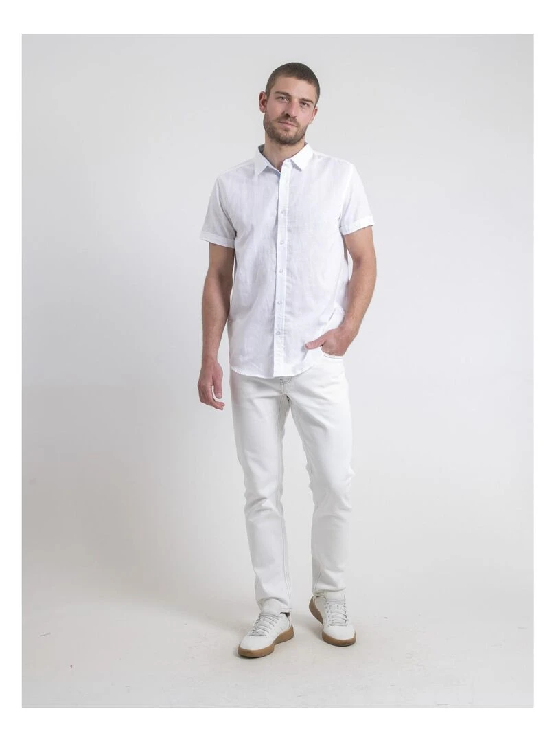 Chemise manches courtes DEMIKA   Blanc