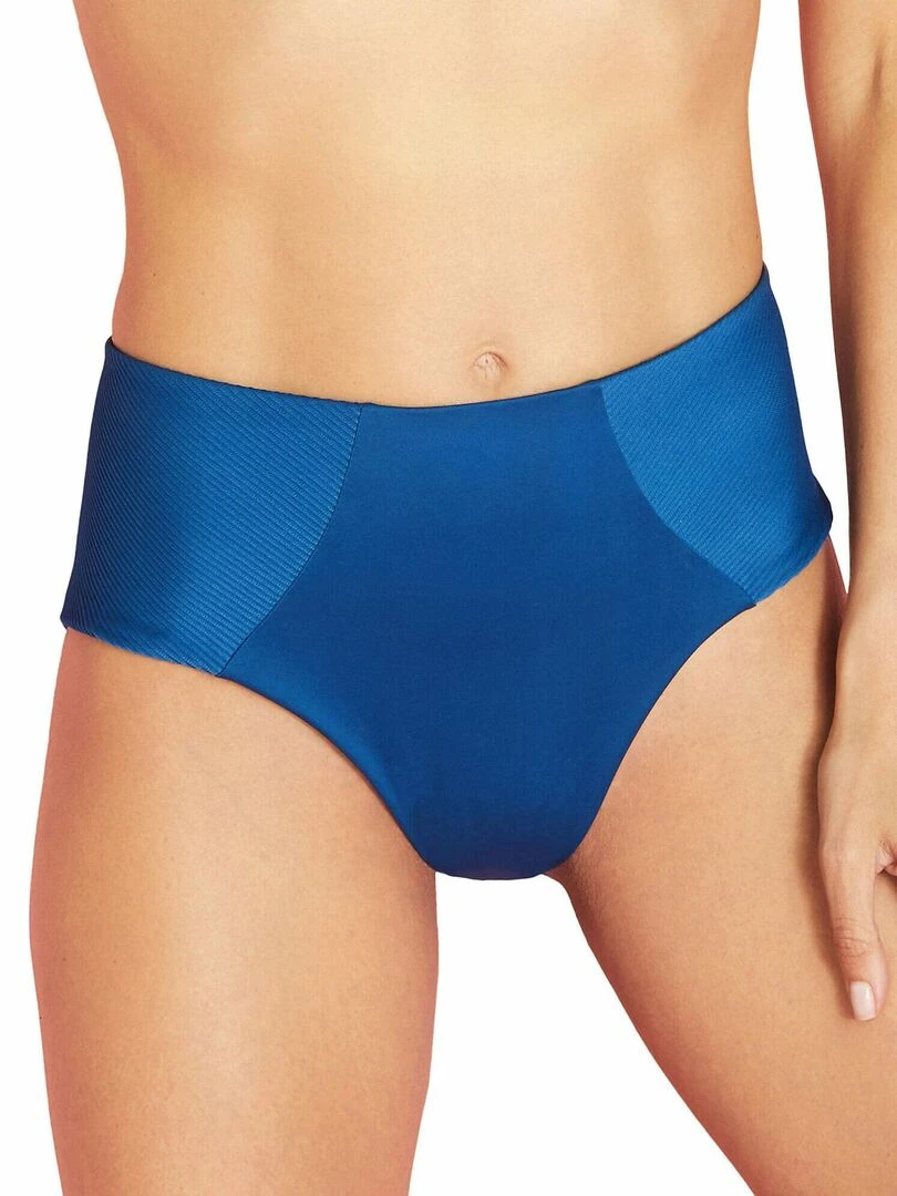 Bas maillot de bain slip taille haute Maldives Bleu
