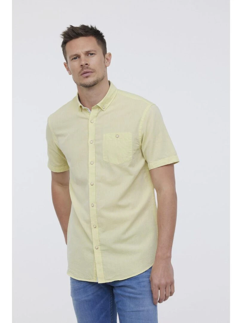 Lee Cooper   Chemise manches longues coton regular DOLANO   Jaune