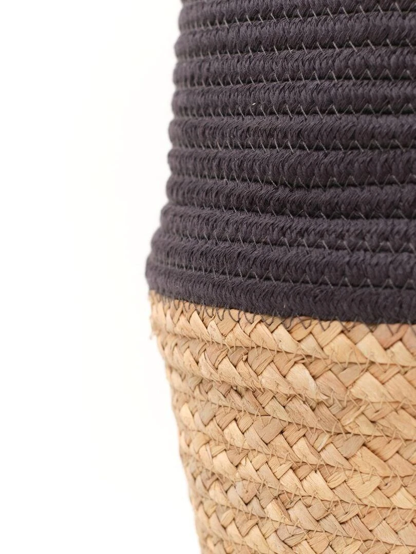 Panier long tressé 'LA FACTORY' 'TODAY'   Gris