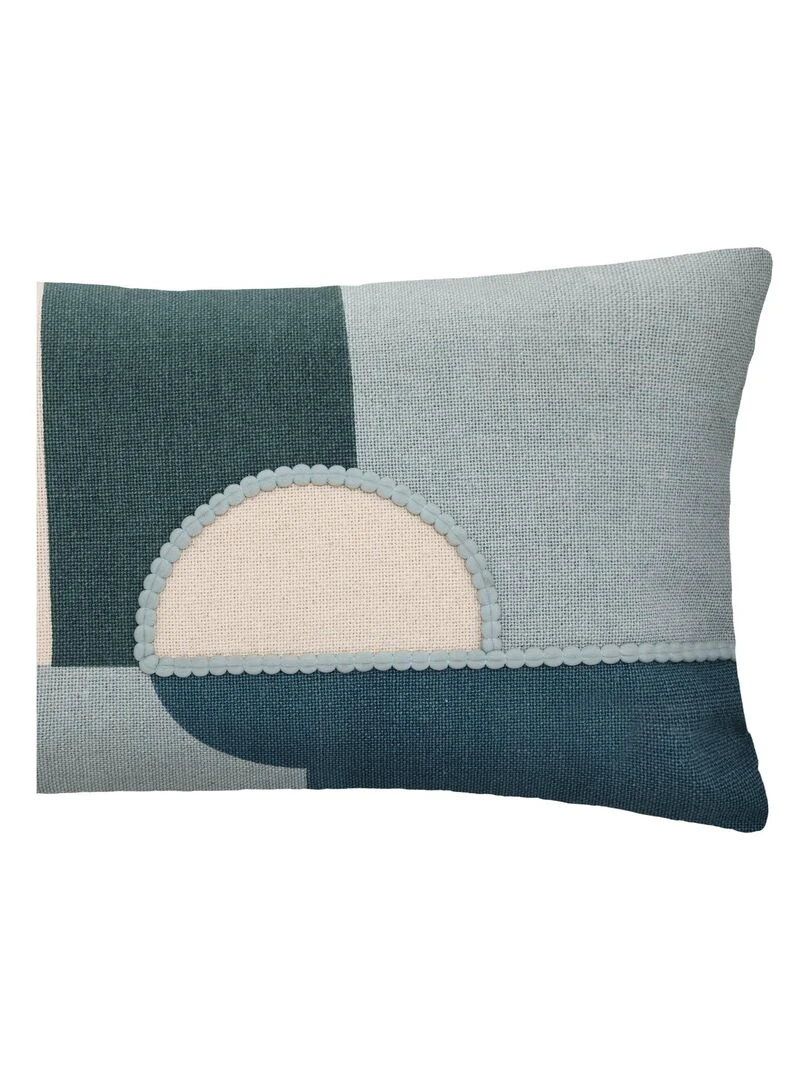 Housse de coussin graphique Bleu