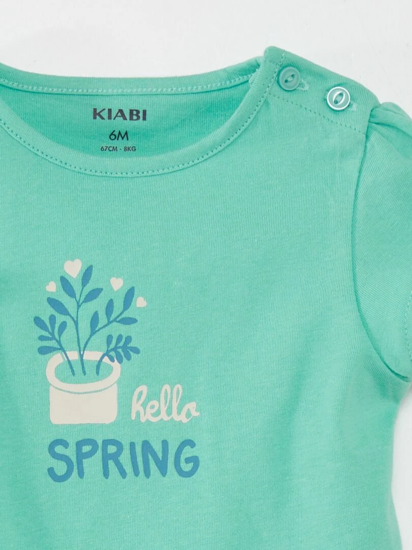 T shirt animé Vert