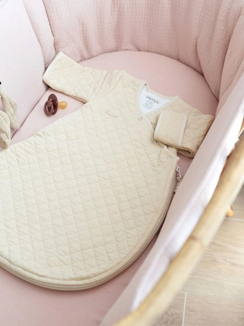 Bemini Gigoteuse  avec moufles Pady quilted jersey   Gris chiné
