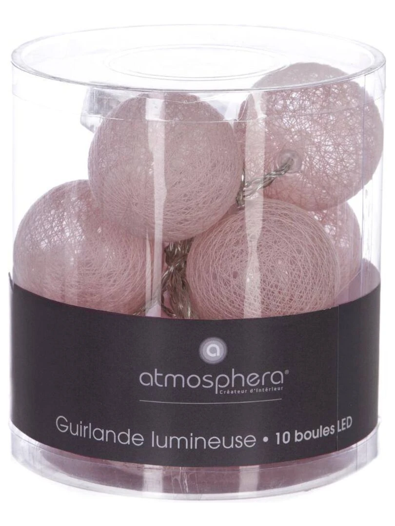 Guirlande lumineuse 10 LED rose Rose