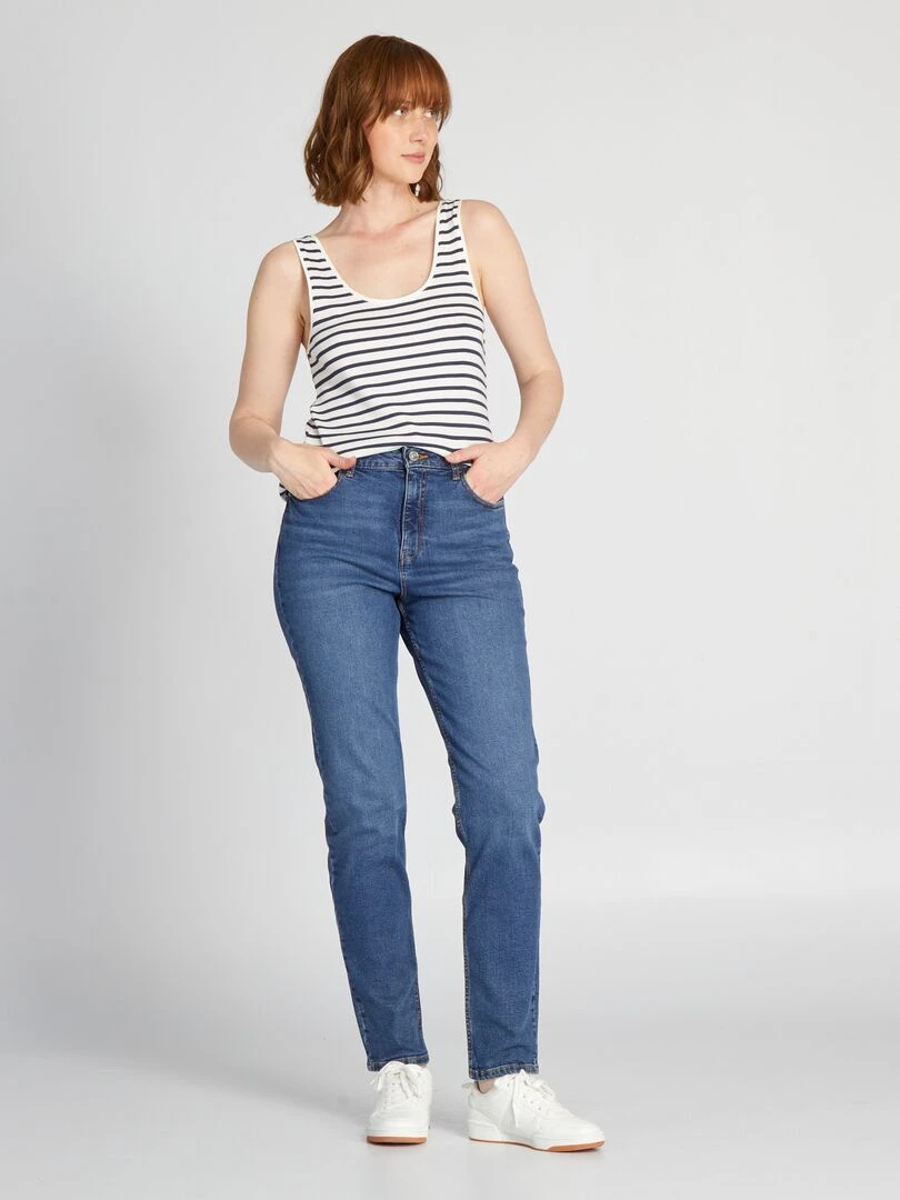 Jean regular taille haute 34L Stone