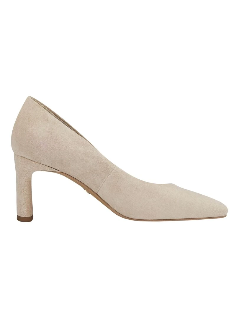 Ballerine à Talon Cuir Tamaris Beige