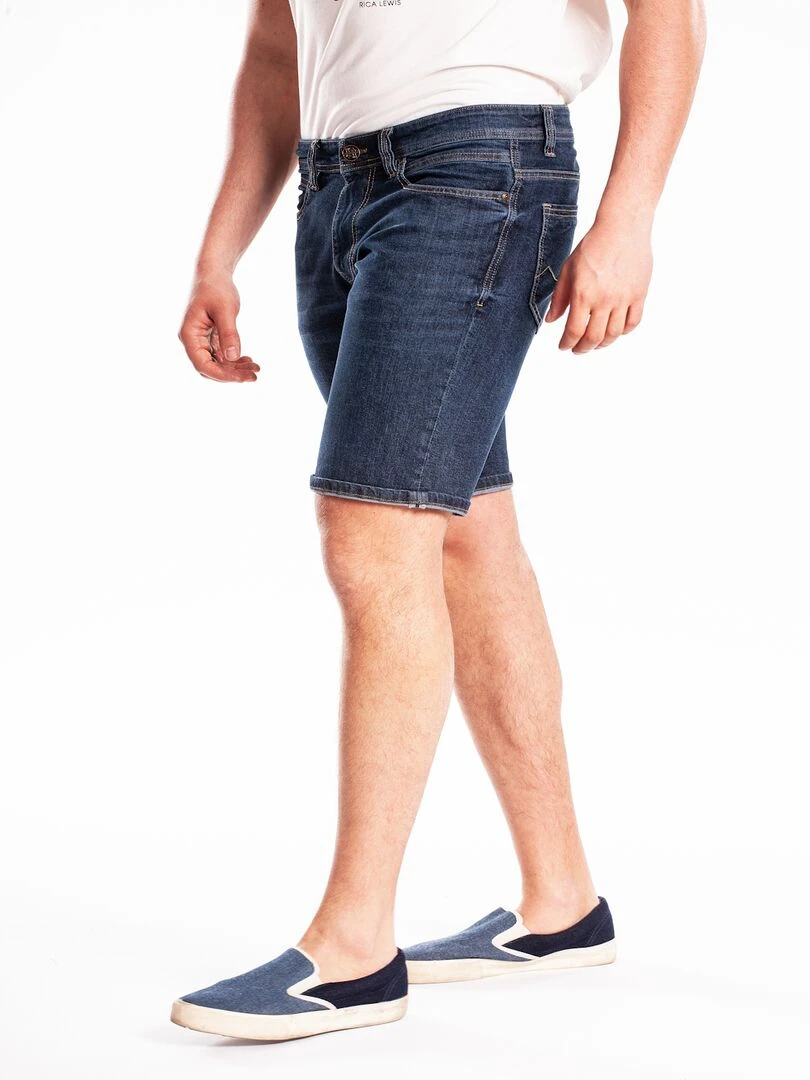 Bermuda denim stretch Fibreflex VASKEN DENIM 'Rica Lewis' Bleu