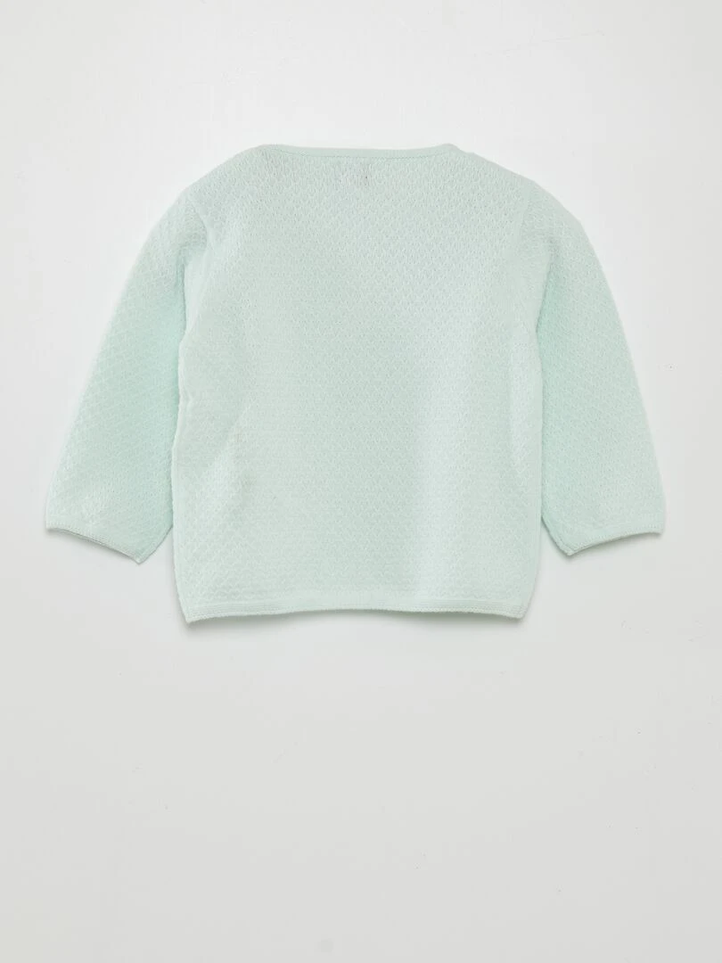 Gilet en point mousse Vert