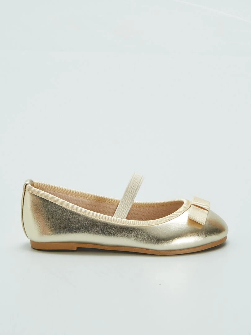 Ballerine doré avec mini talonette Doré