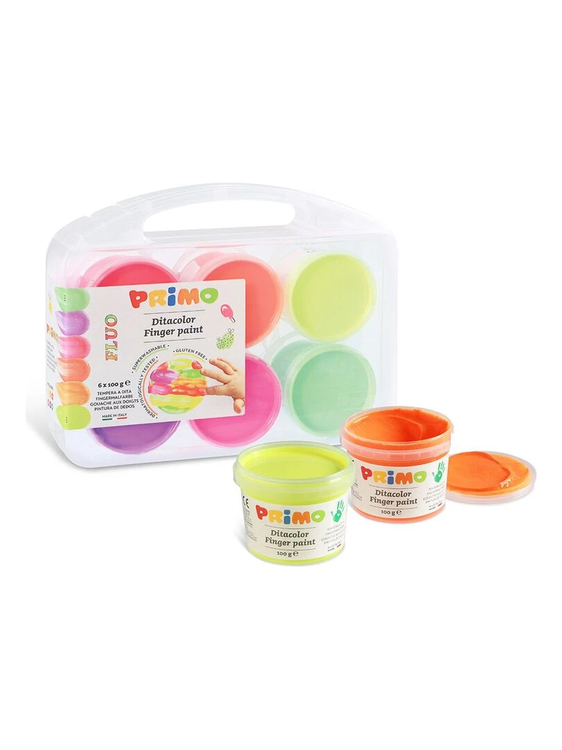 Peinture au doigt 6 couleurs fluo   N/A