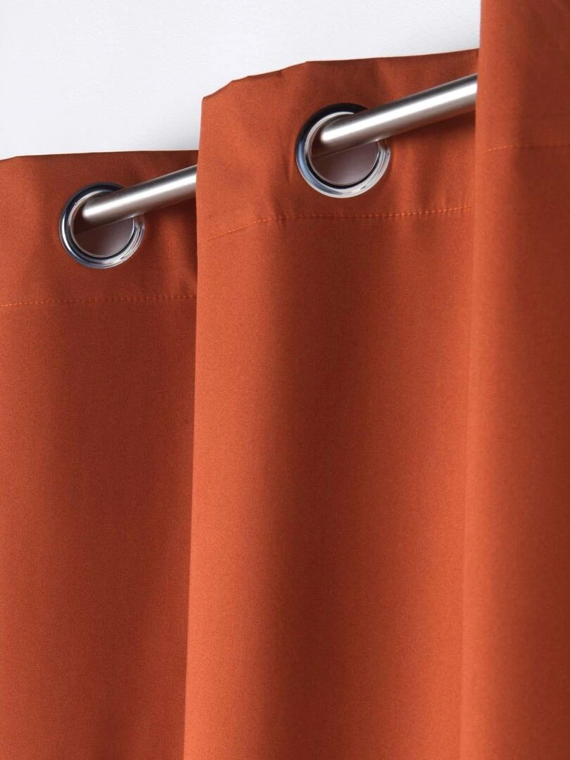 Rideau 100% occultant en microfibre   Orange