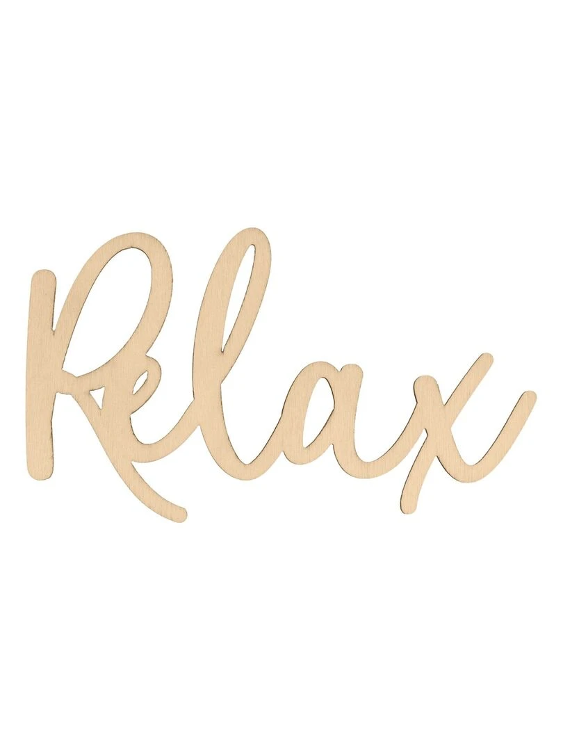 4 mots en bois Relax/Smile/Love/Hello   N/A