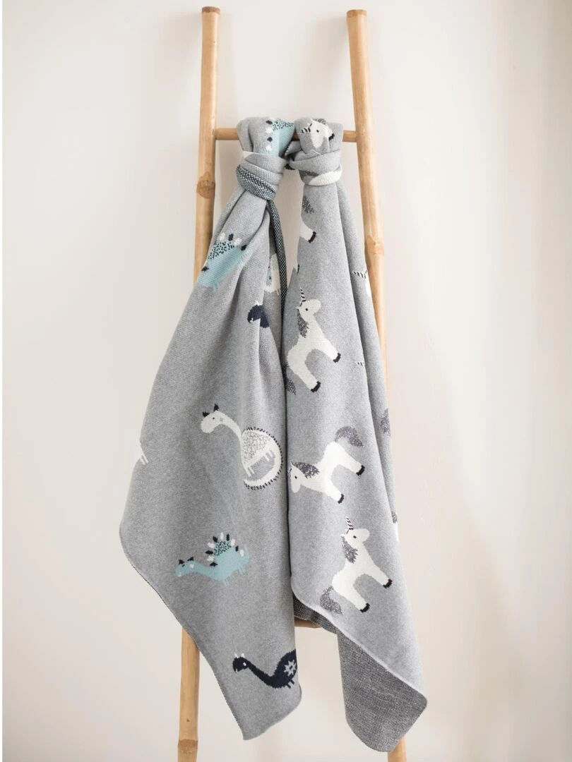 Couverture pour bébé LICORNE Gris