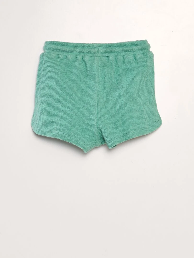 Short uni style matière éponge   Vert