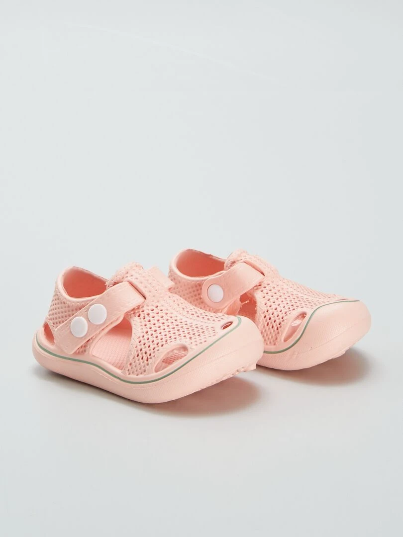 Sandales fermées en plastique moulé Rose