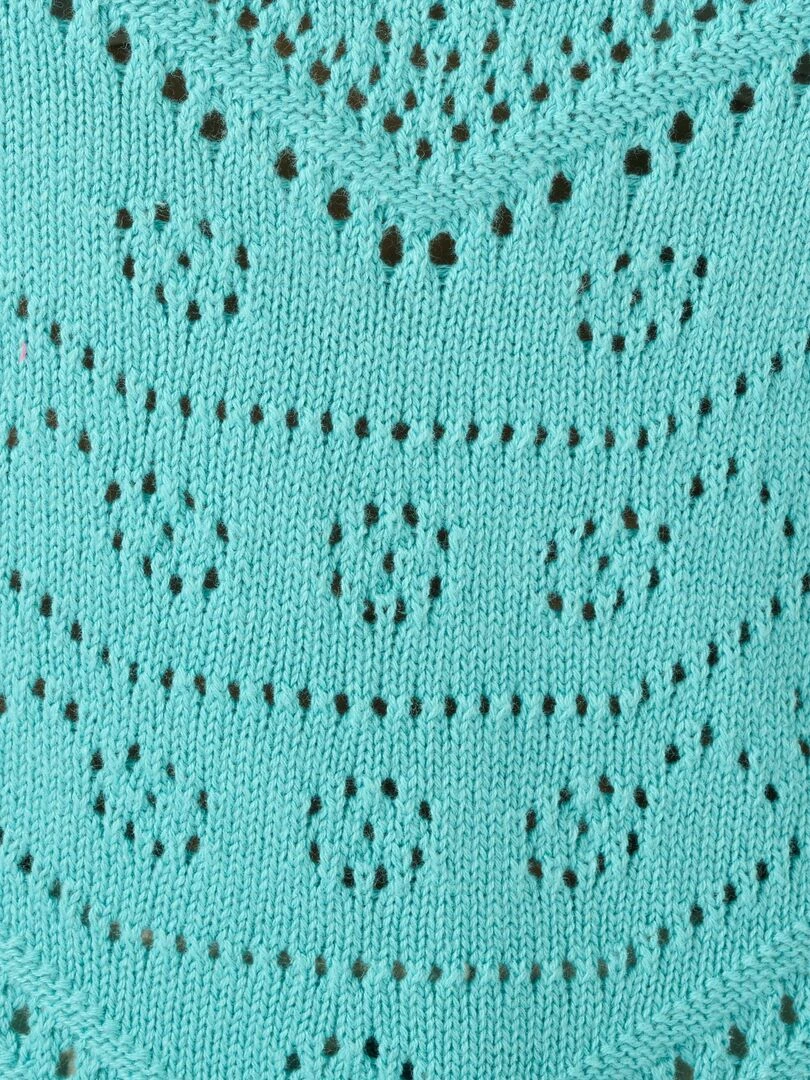 Pull maille ajourée manches aux coudes   Damart   Bleu
