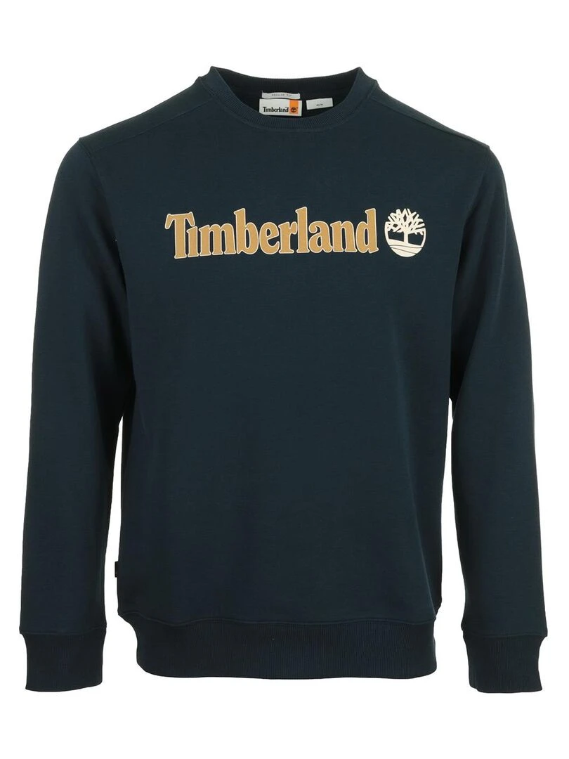 Sweat Timberland Linear Logo Crew Neck Bleu marine