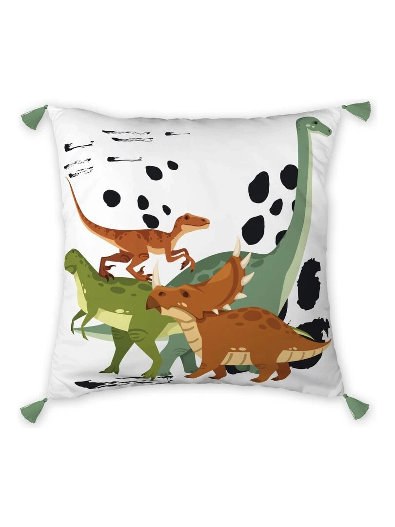 Coussin Dinosaure cretace Blanc