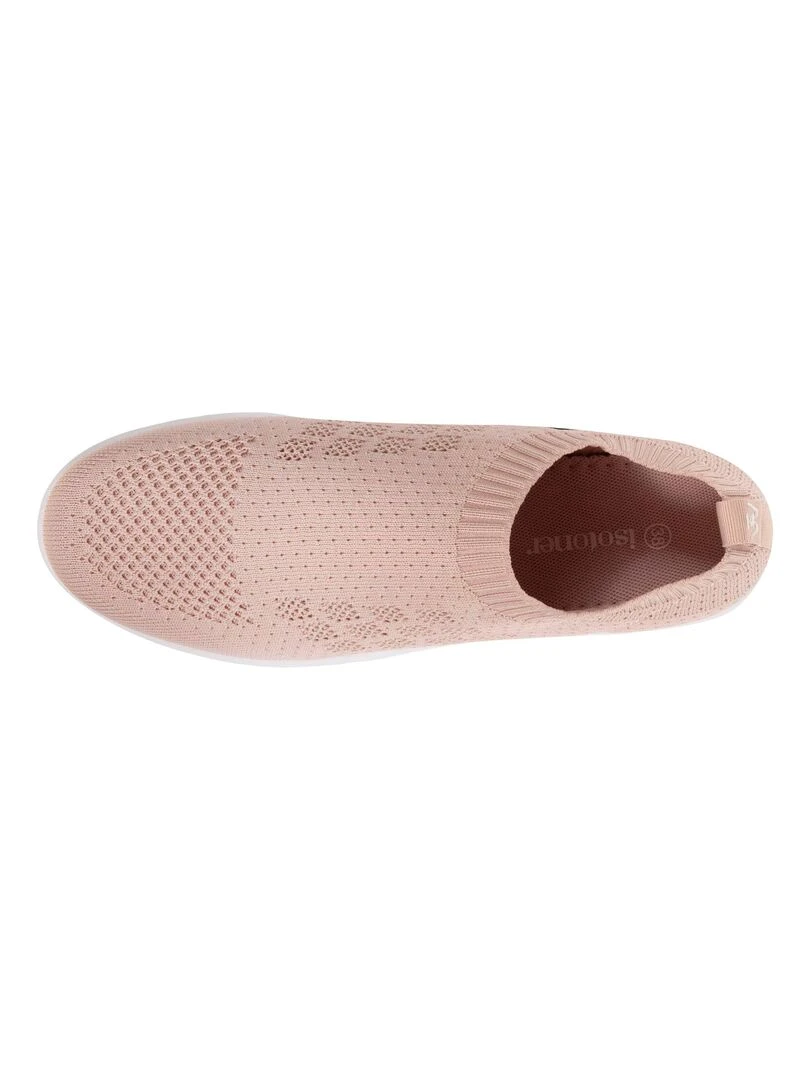 Baskets Confort Femme Slip on Rose Rose