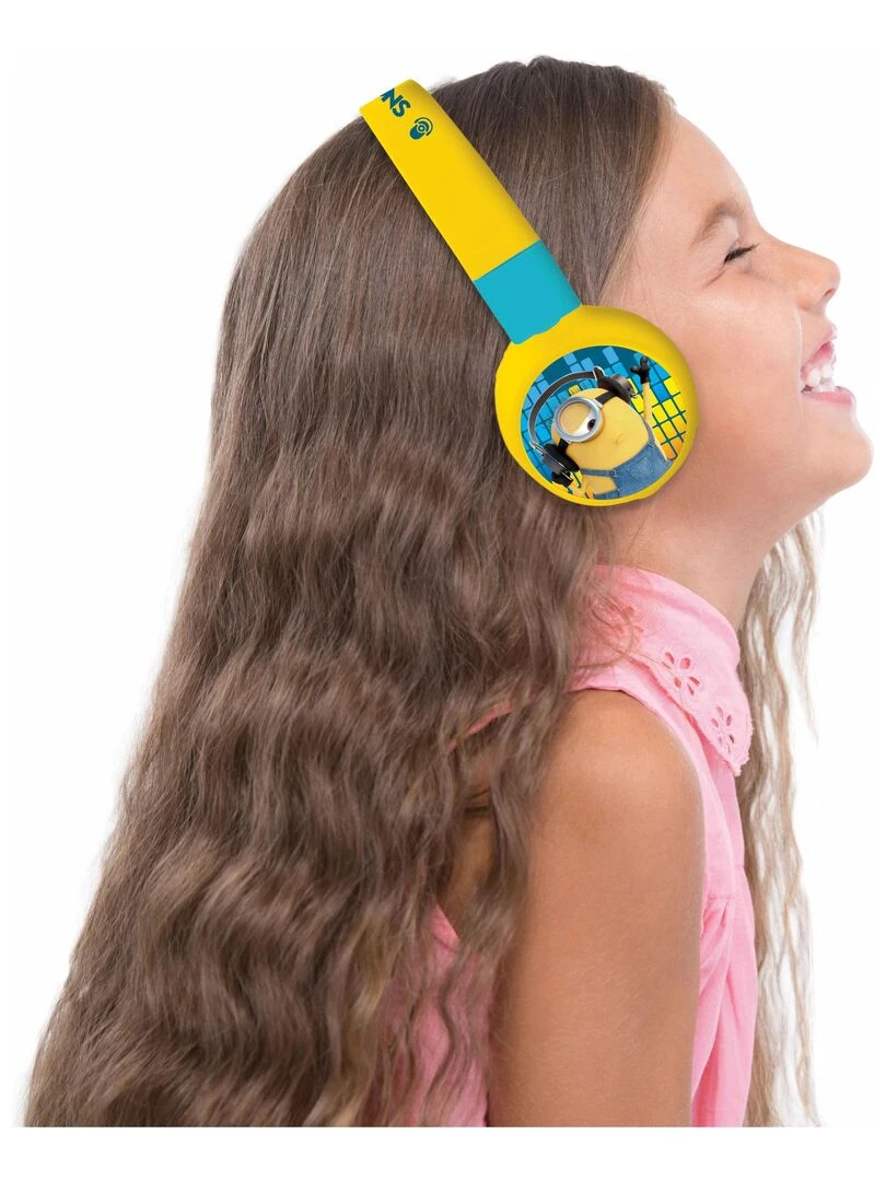Casque 2 En 1 Bluetooth® Et Filaire Limitation De Son Design Les Minions   N/A