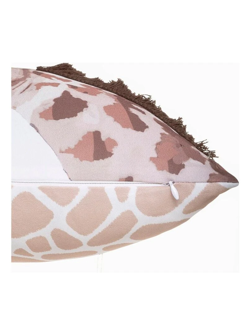 Coussin 40x40 cm Girafe   Blanc
