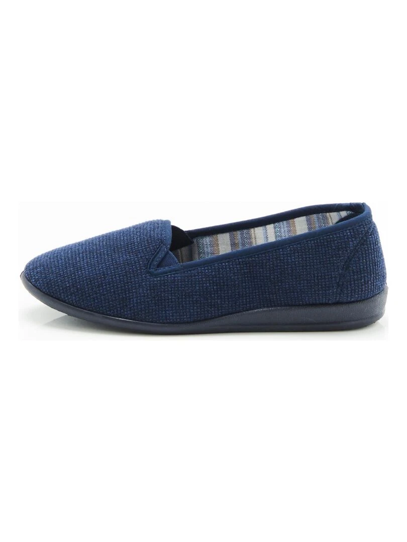 Pantoufles en maille gaufrée Damart Bleu marine