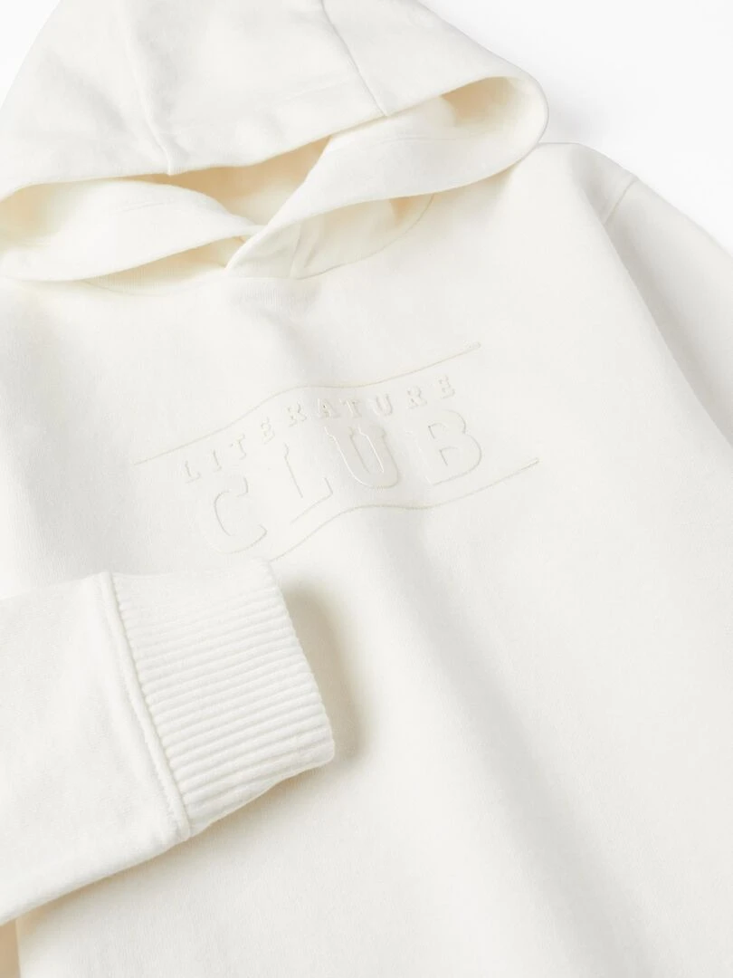 Sweat à capuche great world 'Zippy'   Blanc