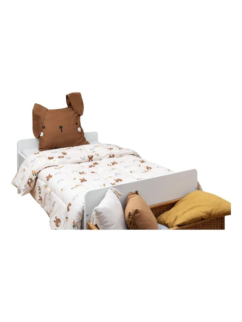 Couette coton imprimee Pompon le petit lapin Beige