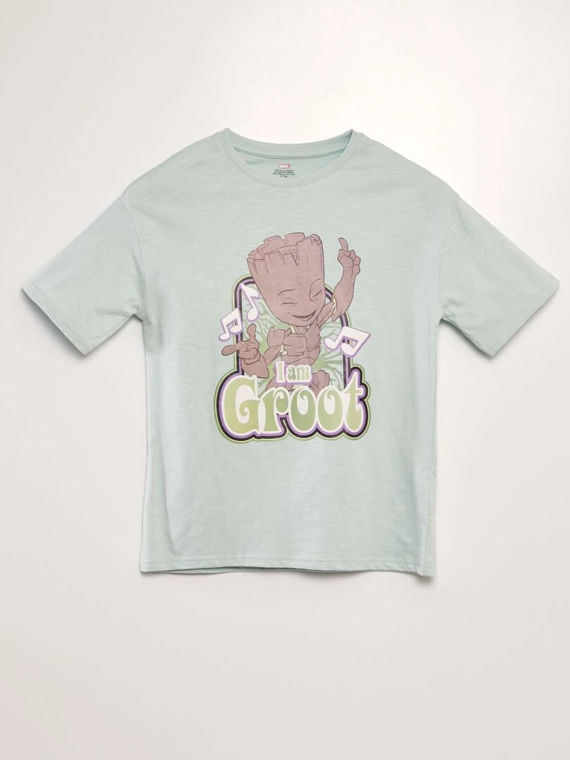 T shirt imprimé 'Groot' Vert