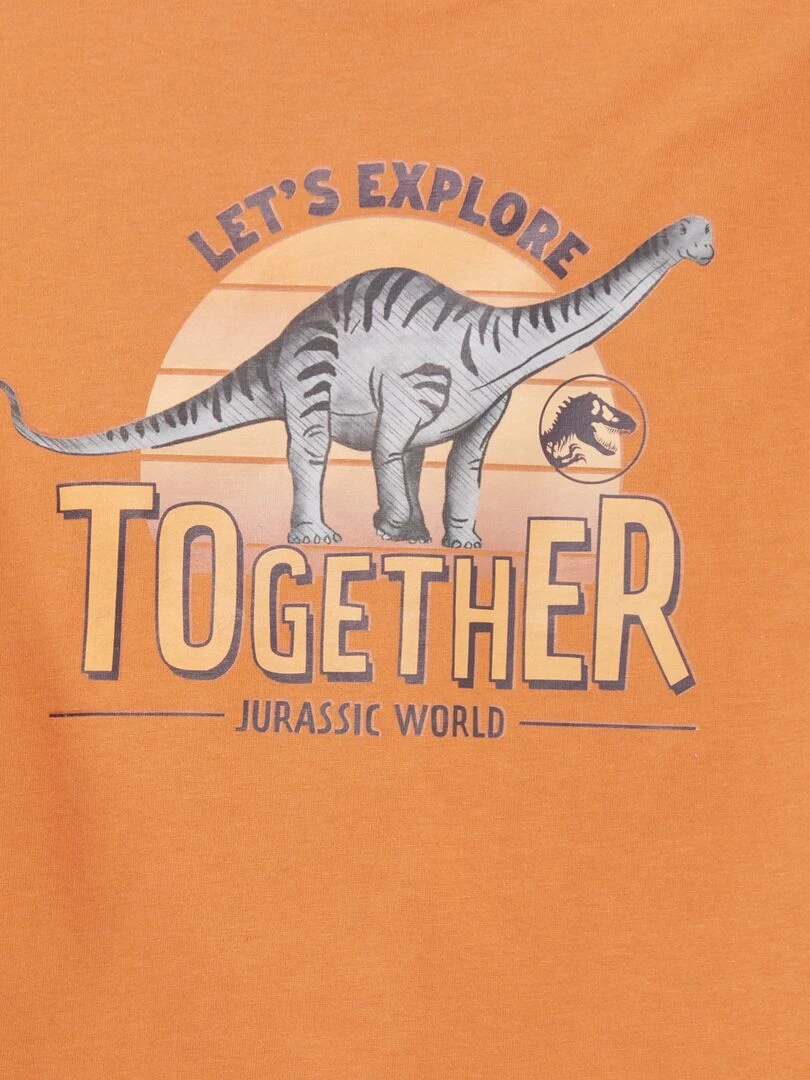 T shirt 'Jurassic Park' Marron