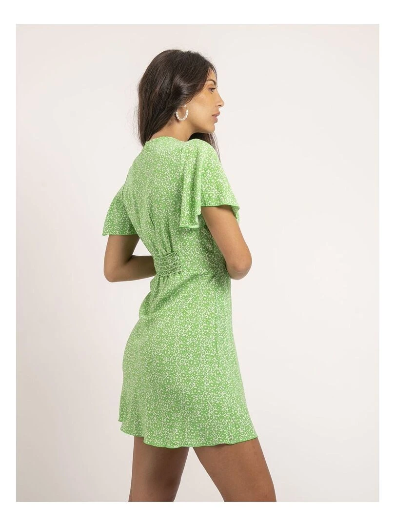 Robe courte motifs IKETA Vert