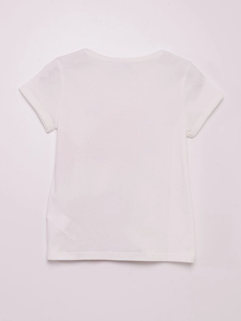T shirt imprimé 'LOL'   blanc