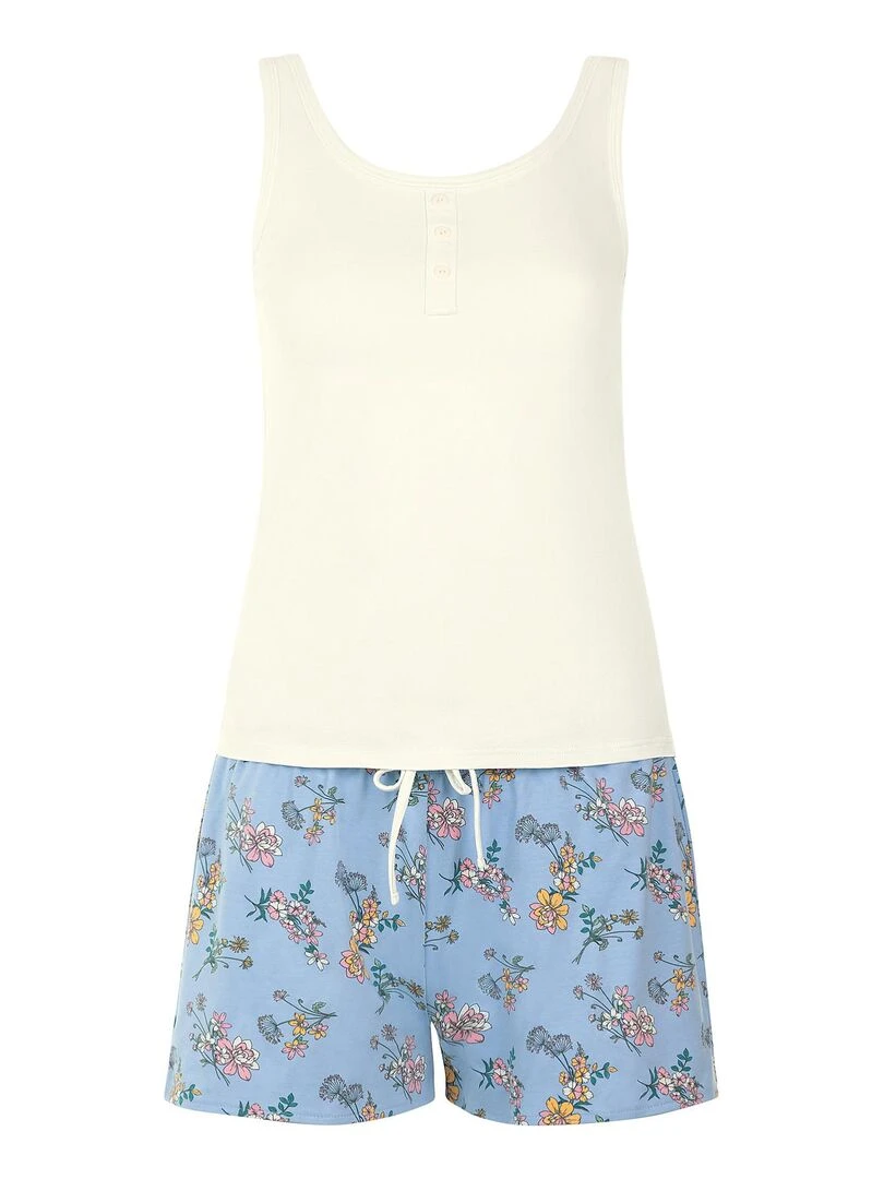 Pyjama short débardeur Posh   Bleu