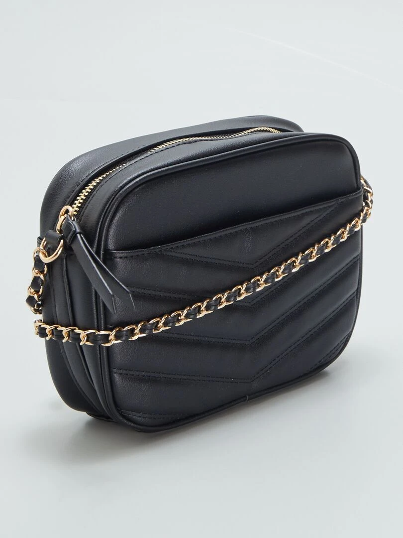 Sac bandoulière simili Noir