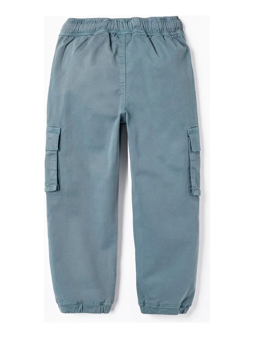 Pantalon Cargo en Coton pour Garçon SICILIAN DAYS Bleu clair