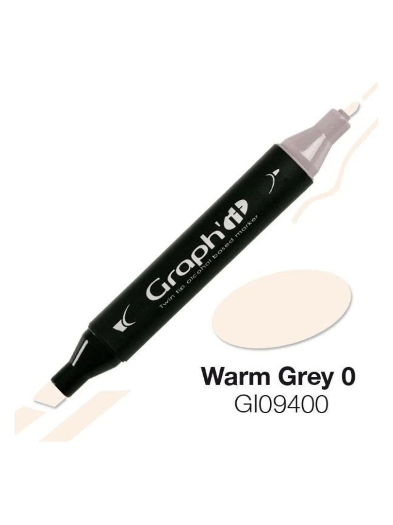 Marqueur Graph'It à double pointe   Gris chaud 0   N/A