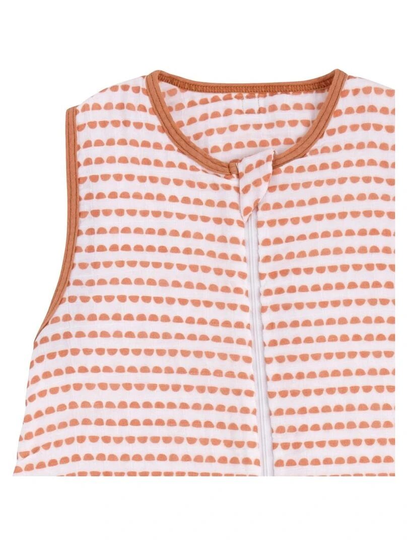 Gigoteuse lange bébé en coton bio   SAUTHON   Blanc Orange