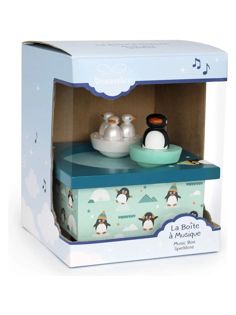 Boîte à musique magnétique famille pingouins (11 5 x 8 5 cm) N/A