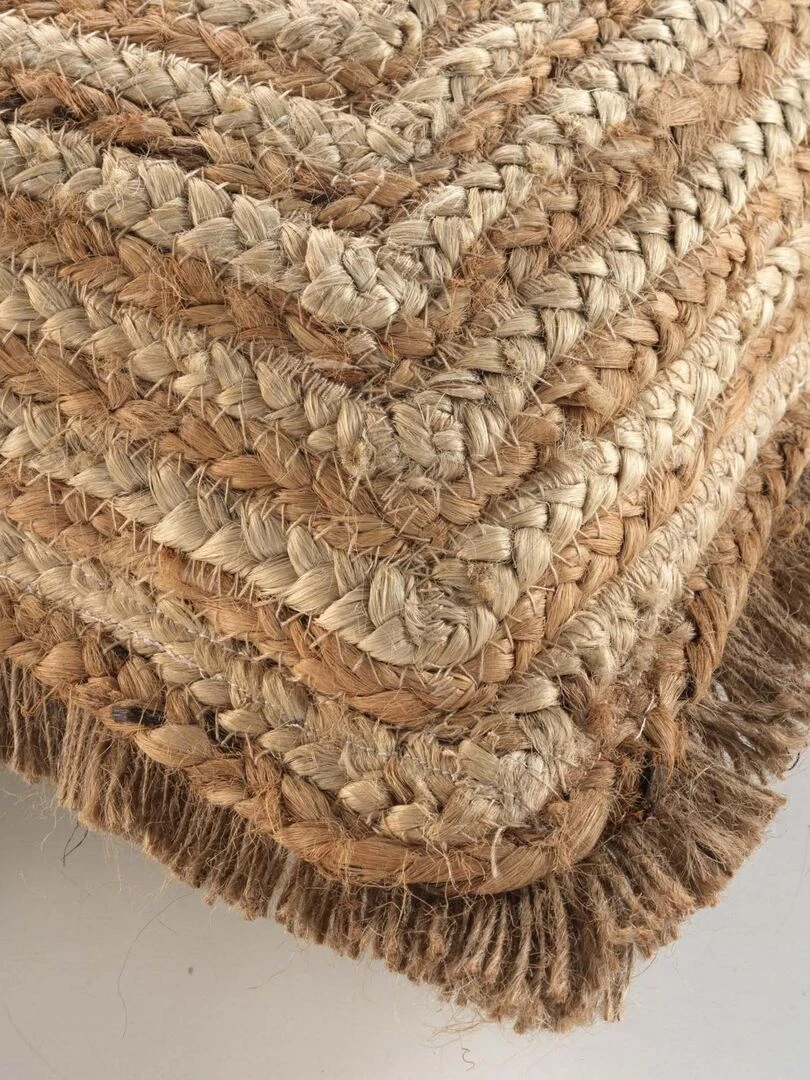 Coussin en jute bohème   Beige