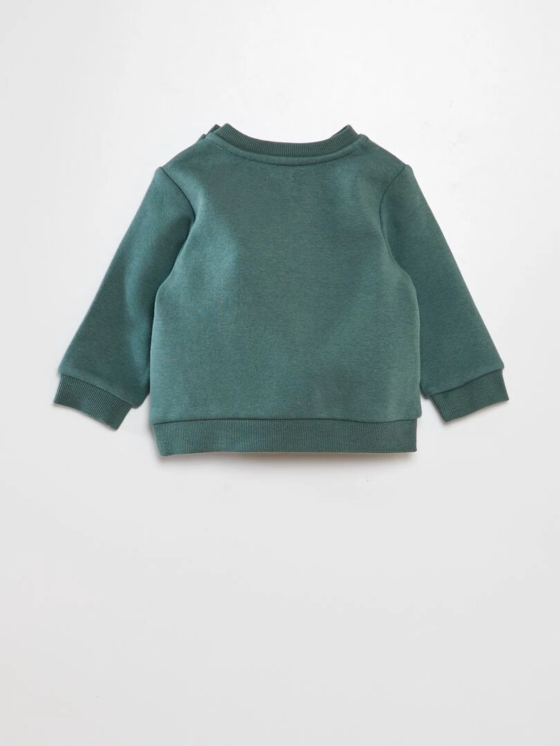 Ensemble jogging sweat + pantalon   2 pièces   Vert/Gris