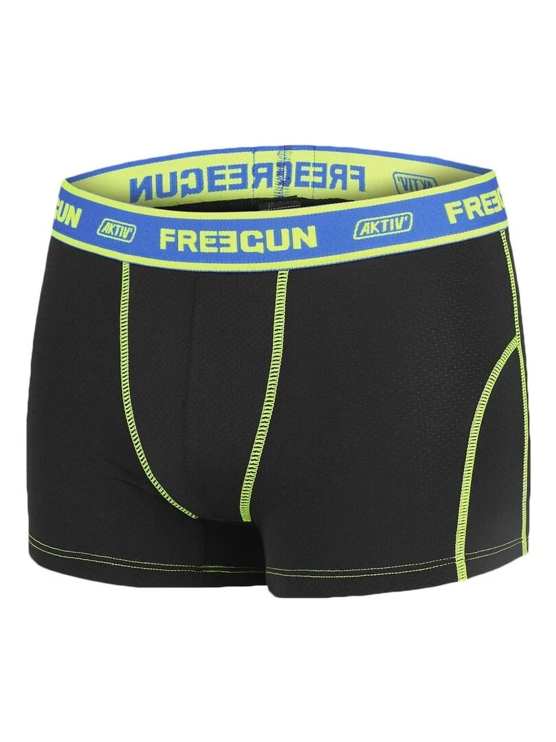 Lot de 3 Boxers Garçon Uni Aktv Sport Freegun   Noir