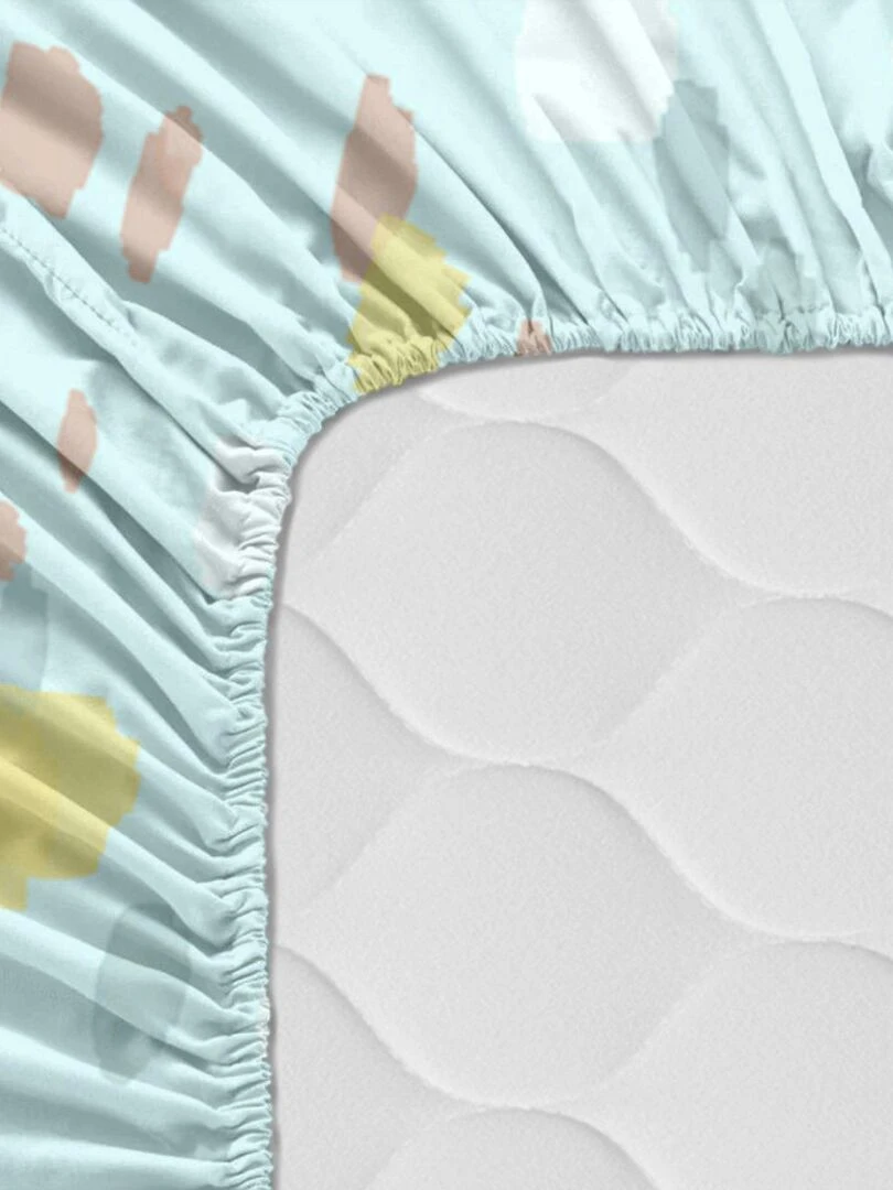 Drap housse Woodland "Happyfriday"   Blanc