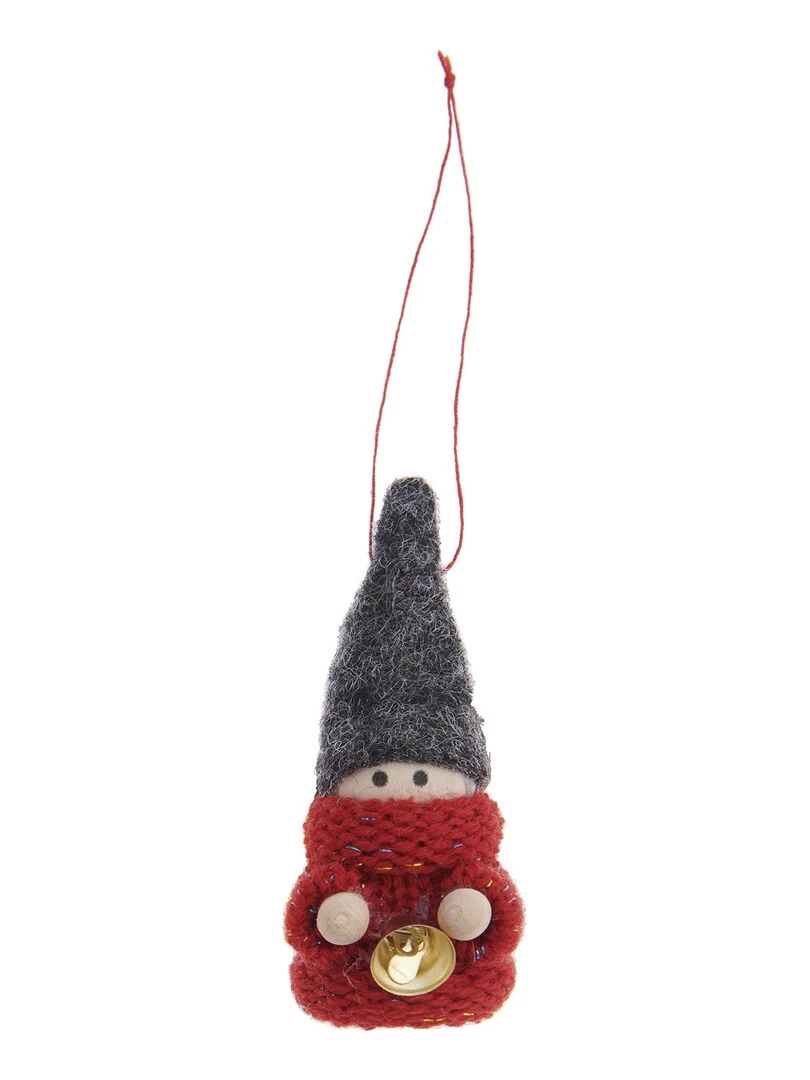 Petit lutin à suspendre avec grelot Rouge