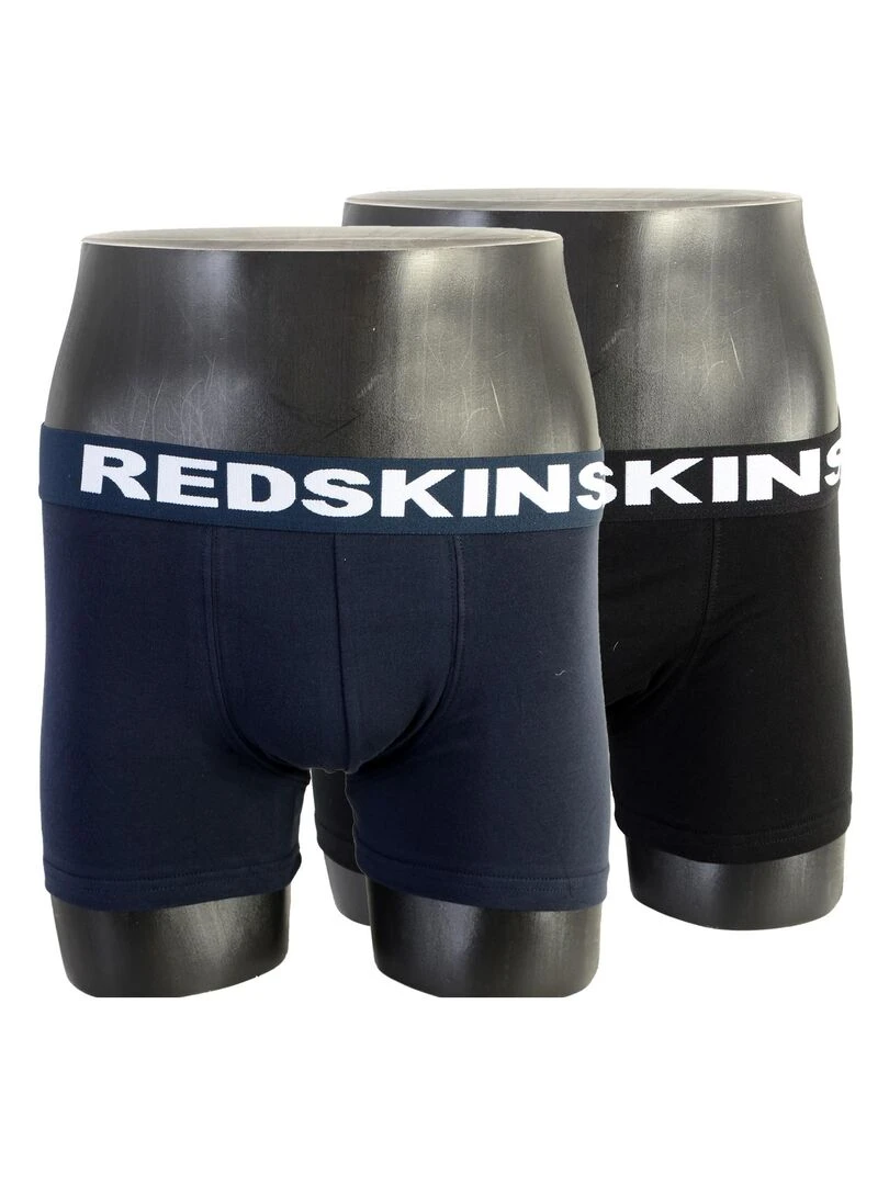 Boxer Redskins Pack De 2 Bx01 Nona Set NoirMarine Multicolore