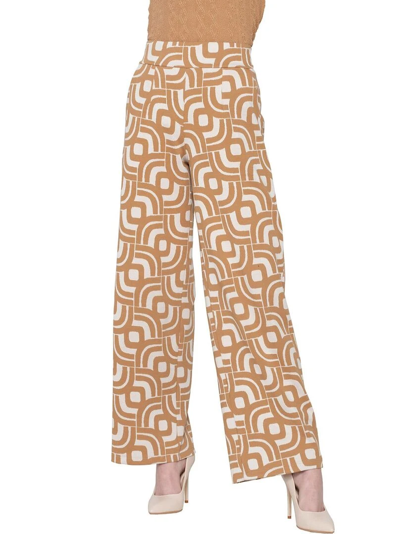 Pantalon évasé Inspired Marron
