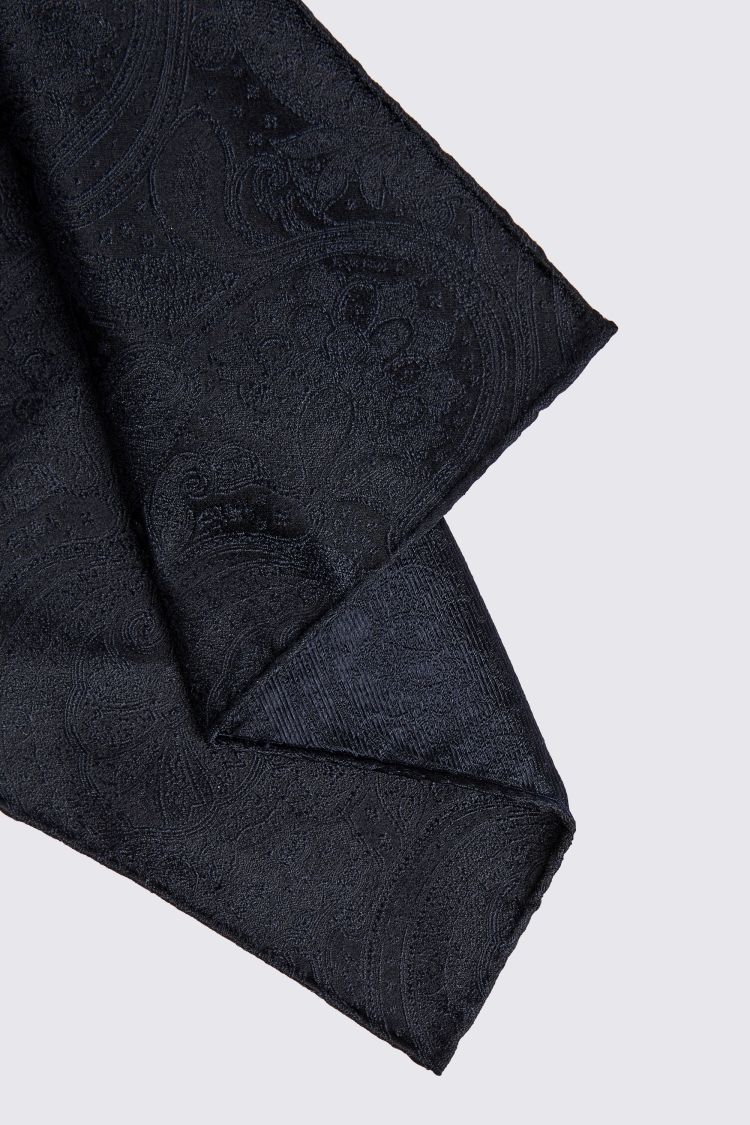 Navy Wedding Paisley Pocket Square Buy Online at Moss