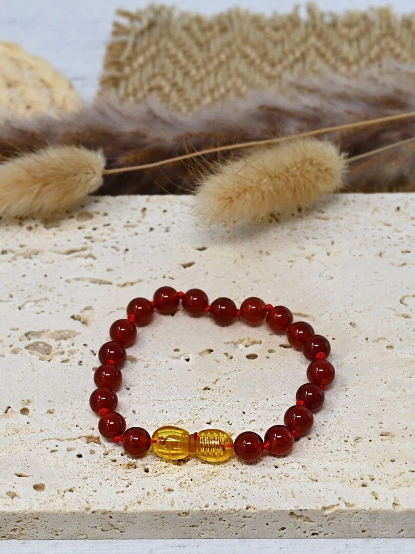 Bracelet Bébé Pierres naturelles : Cornaline Rouge