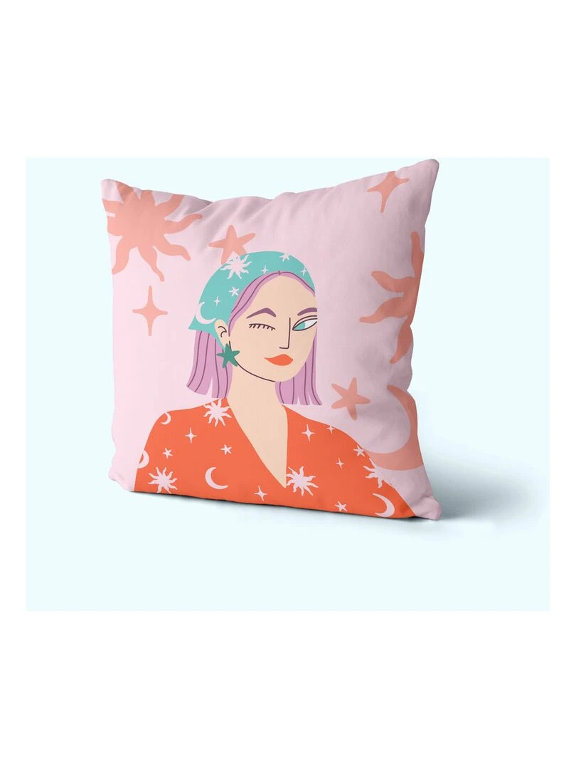 Housse de coussin décoratif Wink "Happyfriday"   Blanc