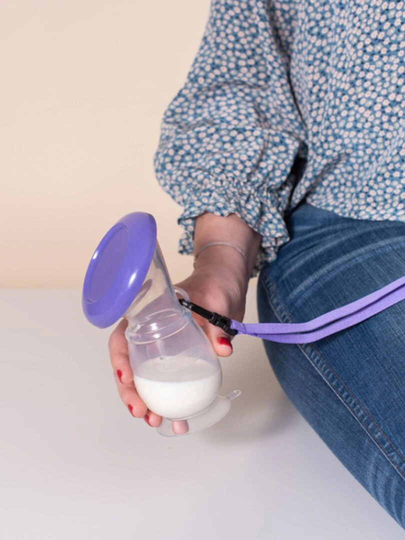 Tire lait manuel en silicone   Violet