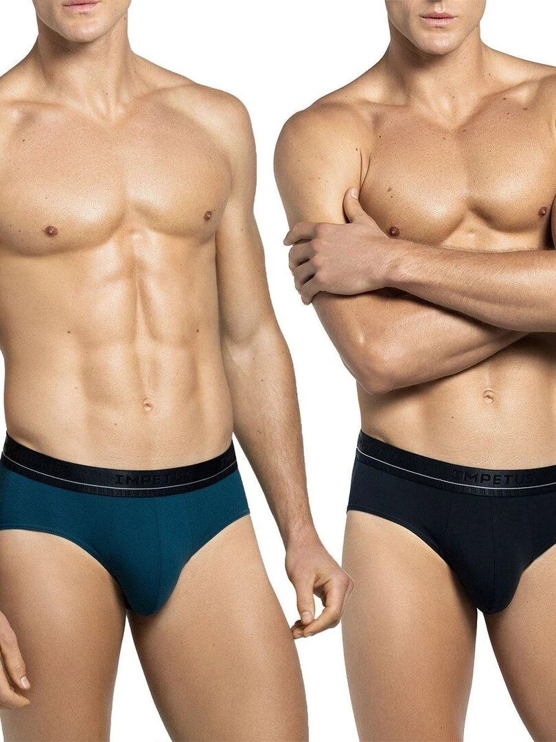 Pack de 2 slips Simplon en coton Bleu